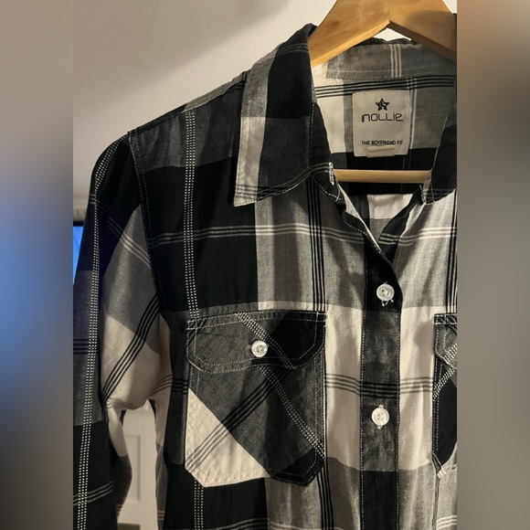 Plaid cotton button down M - Picture 2 of 5